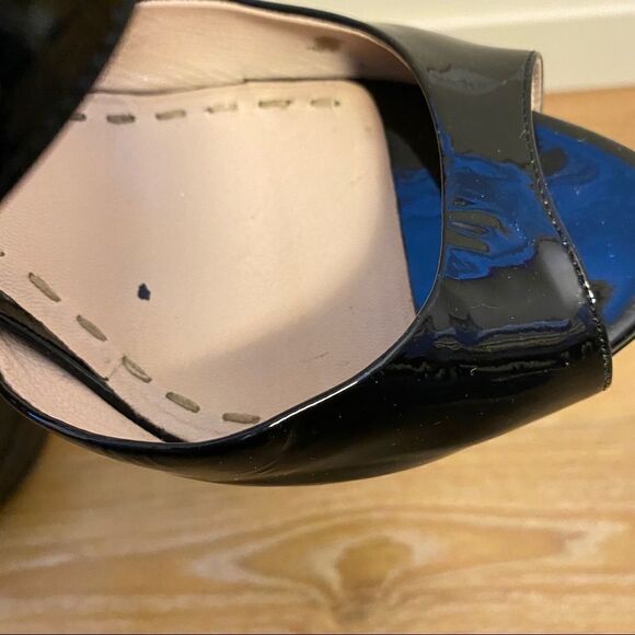 Miu Miu-Black Patent Peep Toe Zip Platform - Picture 12 of 12